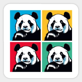 Playful Pop Art Panda Print - Infuse Your Space with Whimsical Charm! Sticker